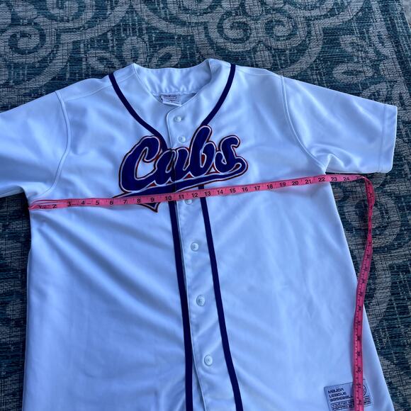 VINTAGE Chicago Cubs MLB True Fan Series Pinstripe Baseball Men's Jersey Size L - Picture 6 of 7
